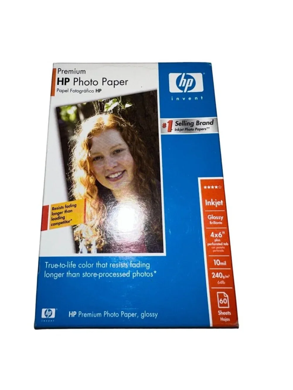 Premium HP Photo Paper Inject Glossy Card Stock 10mil 60 Sheets Print 4x6